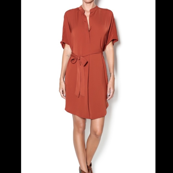 Dress forum satin belted casual dress - Picture 4 of 4